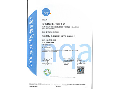 IATF16949 （變(bian)壓器 離子）